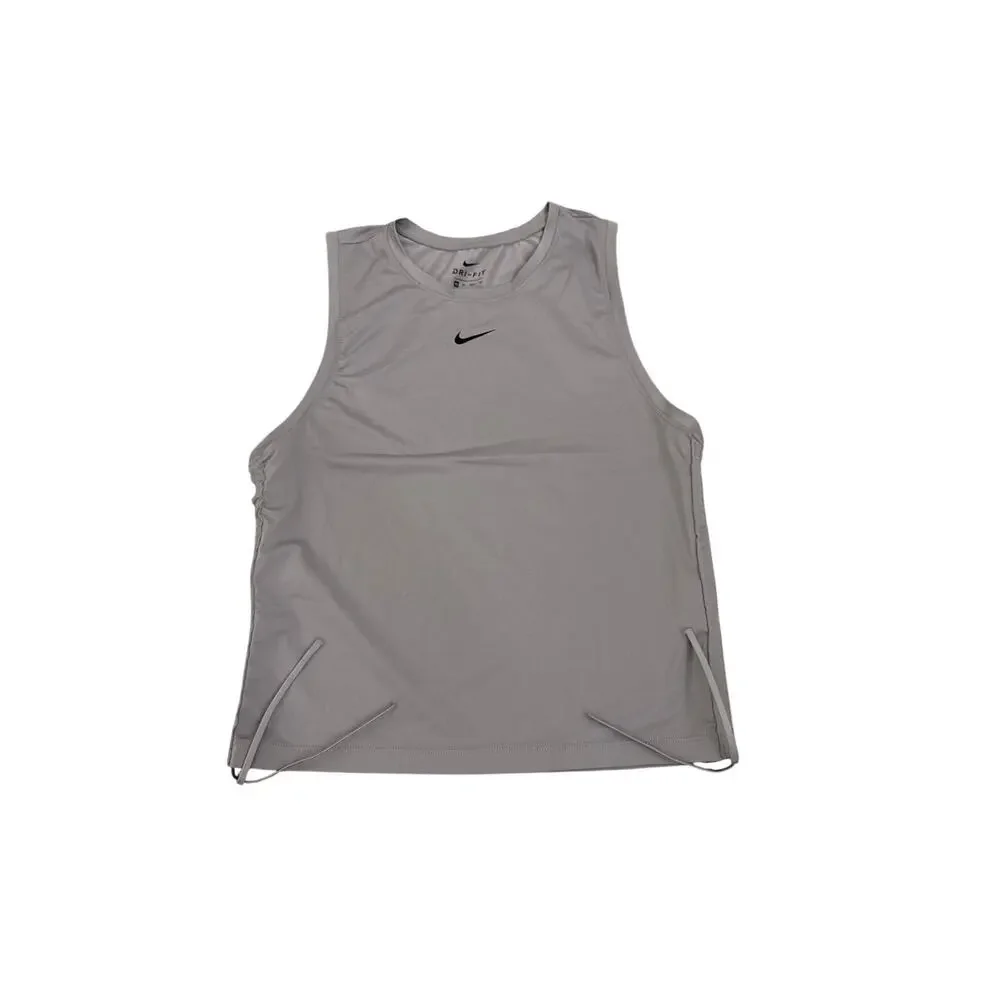 Nike Gray Side Tie Athletic Active Crew Neck Gym Tank Top Size Women's XS